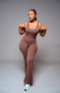 Winter Sculpt Jumpsuit – Mocha