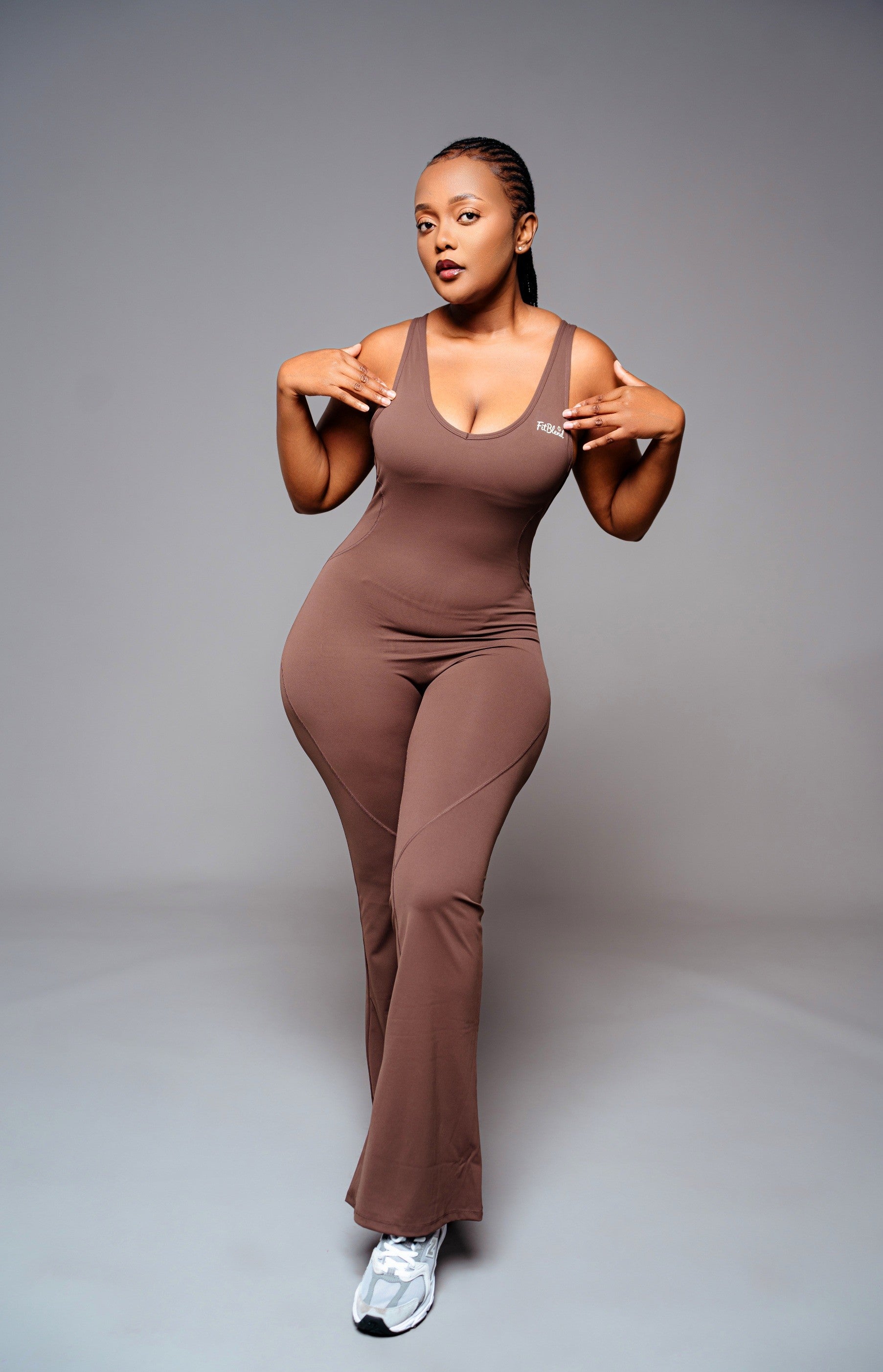 Winter Sculpt Jumpsuit – Mocha