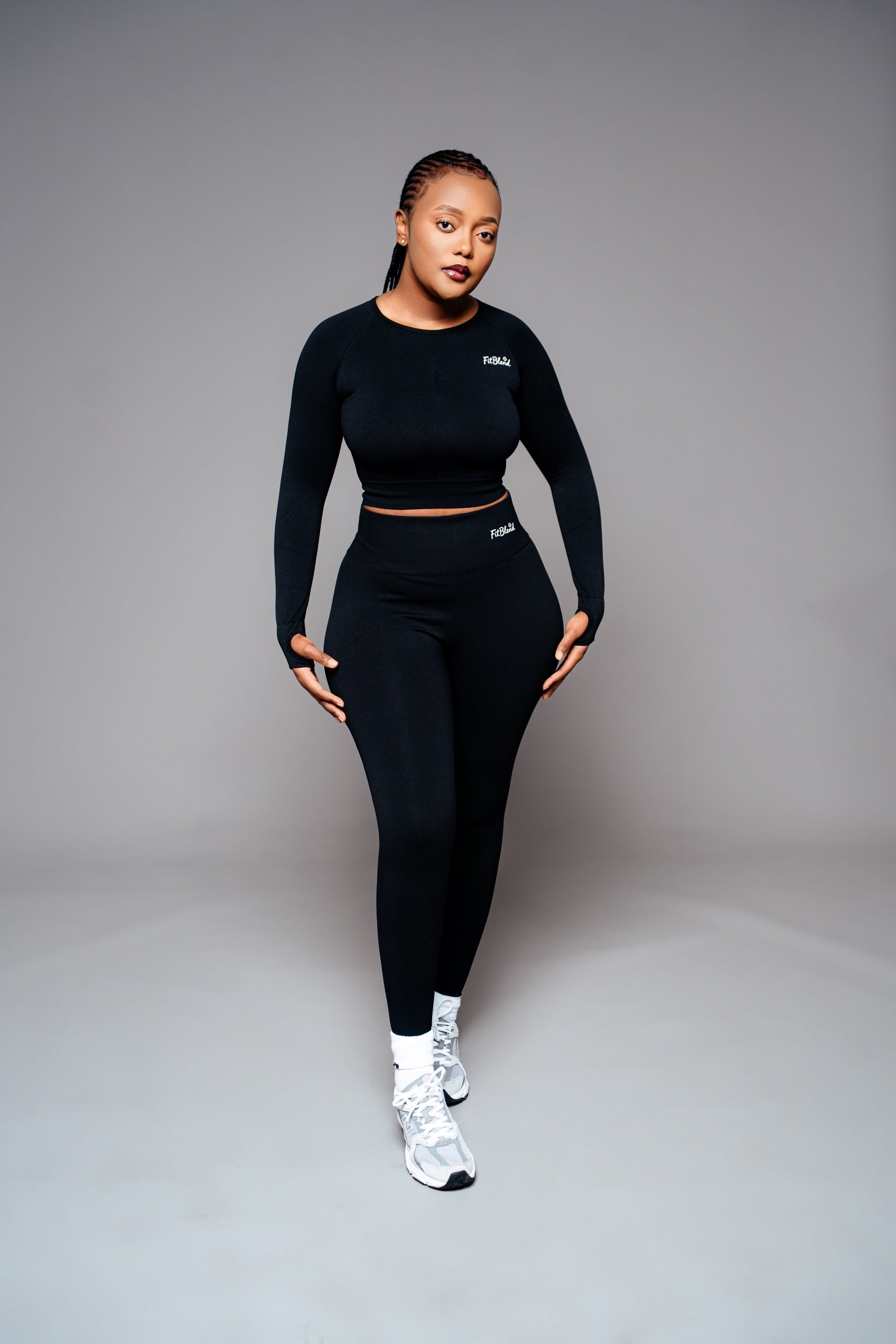 Winter Sculpt Long Sleeve Set – Black
