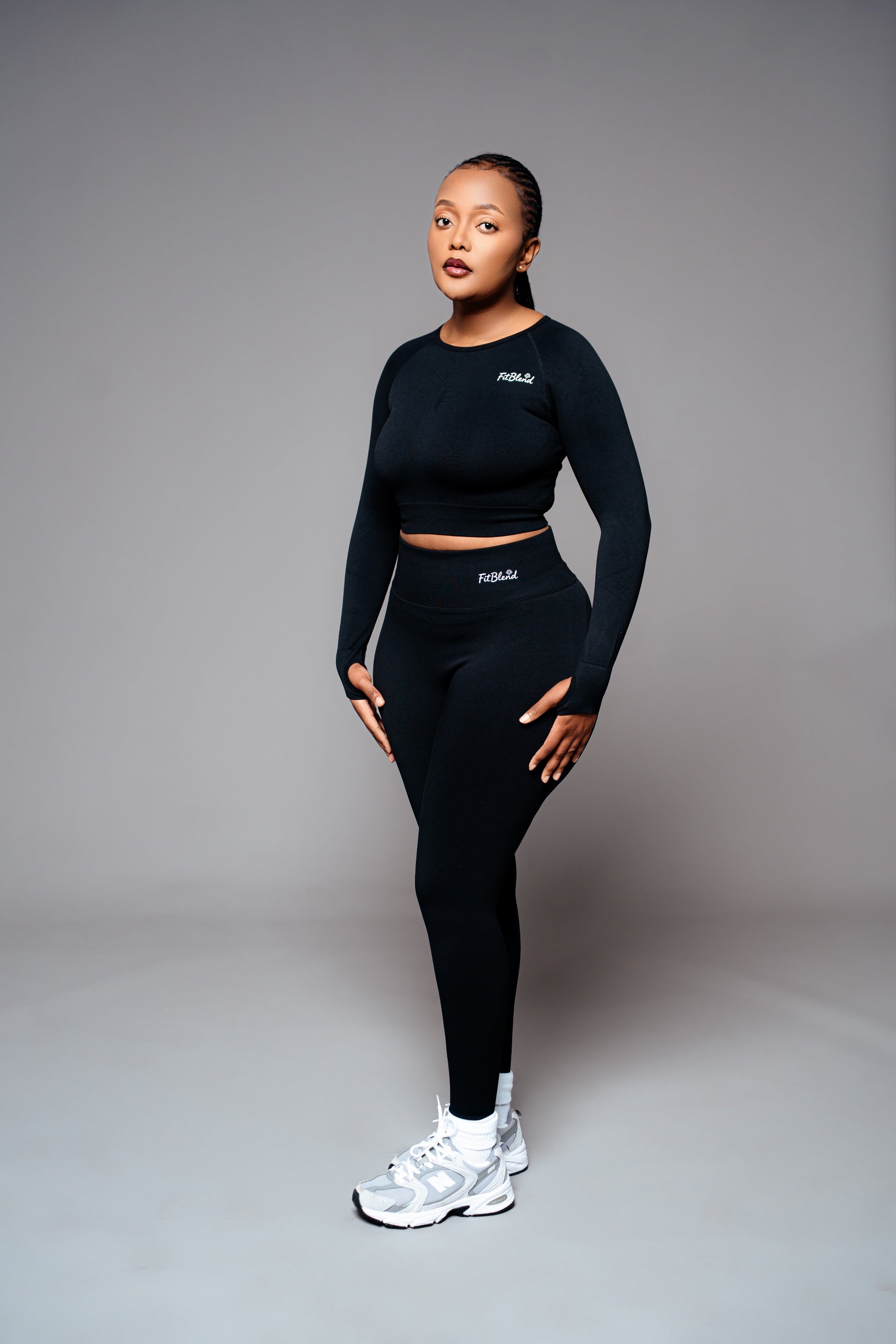 Winter Sculpt Long Sleeve Set – Black