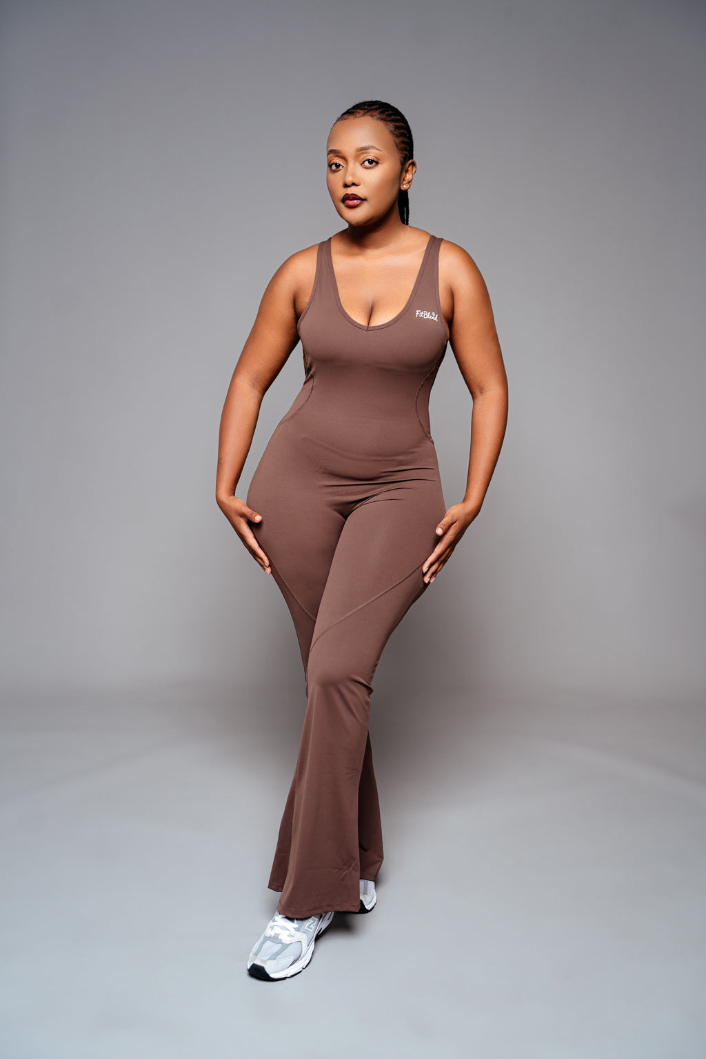 Winter Sculpt Jumpsuit – Mocha