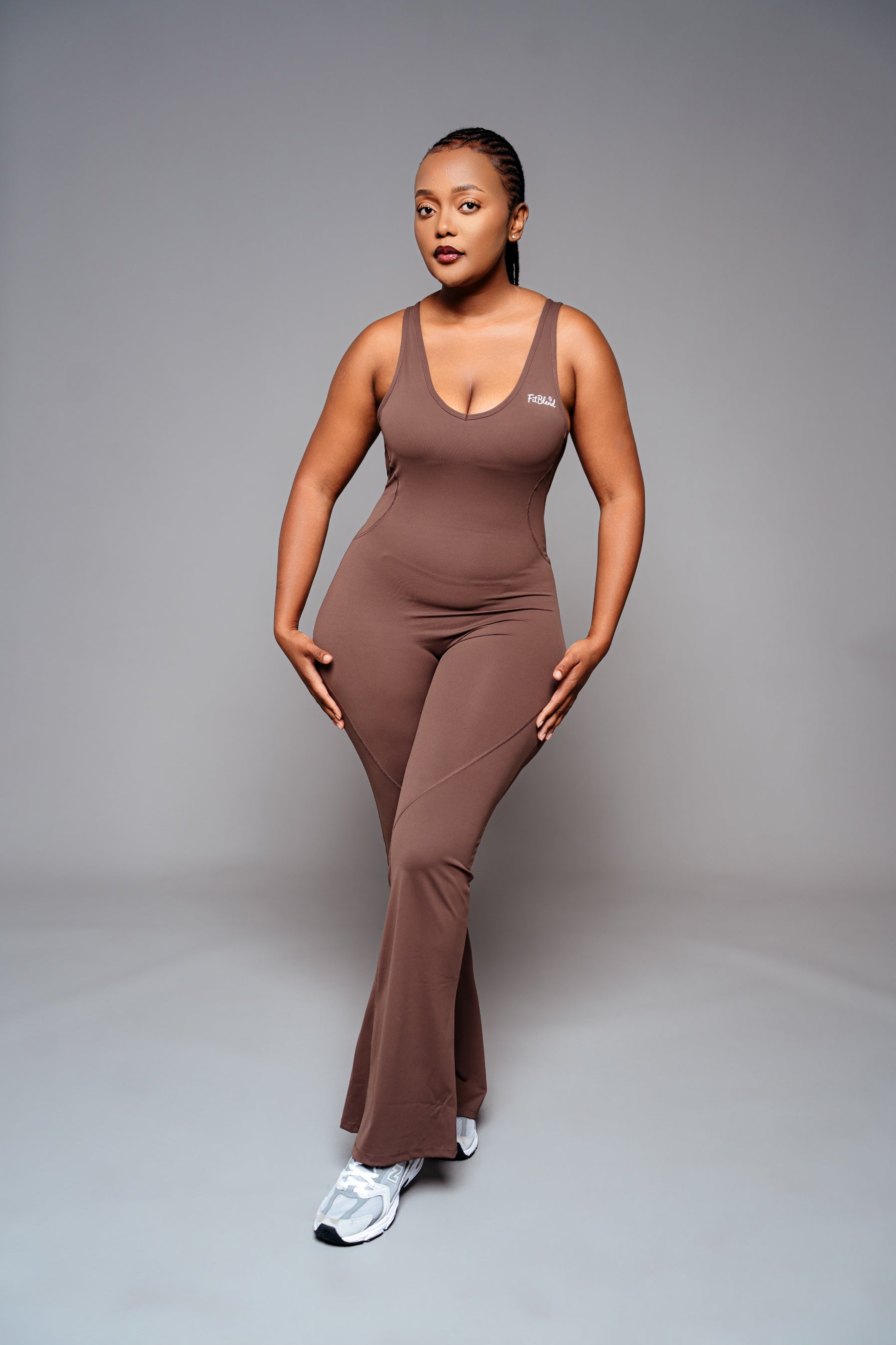 Winter Sculpt Jumpsuit – Mocha