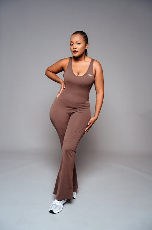 Winter Sculpt Jumpsuit – Mocha
